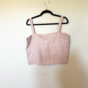 Honest cotton solana stonewashed linen tank pink‎ blush women’s Large/XL